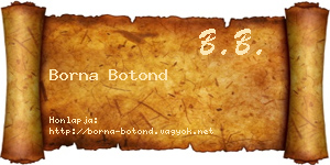 Borna Botond névjegykártya